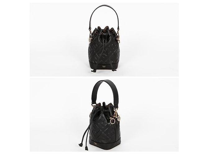 Fendi Mini borsa a tracolla Montrezzo FF Nero - vista 2