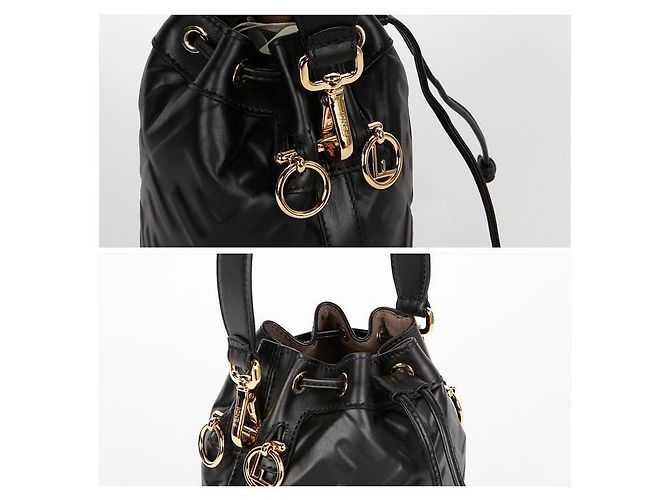 Fendi Mini borsa a tracolla Montrezzo FF Nero - vista 4