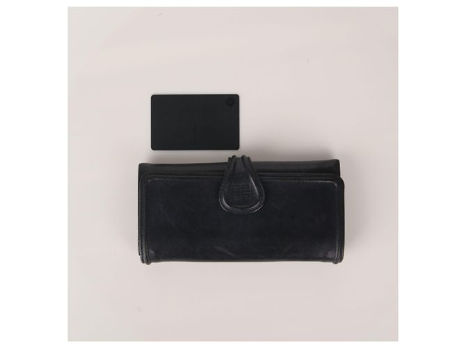 Givenchy Navy Leather Long Wallet Blue - view 10