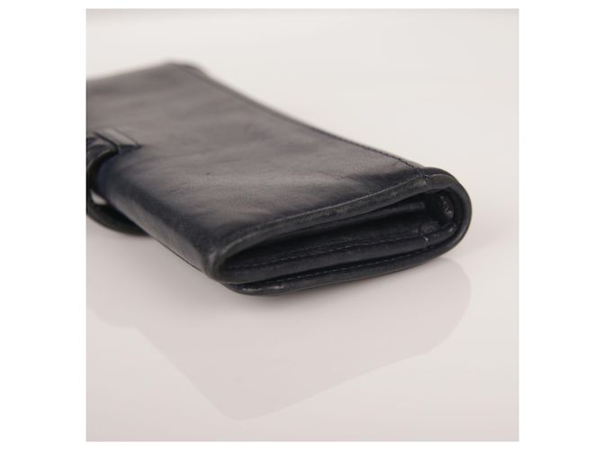 Givenchy Navy Leather Long Wallet Blue - view 4