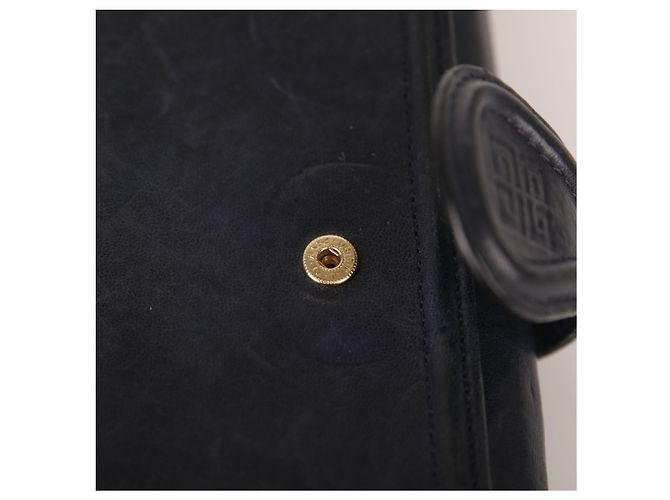 Givenchy Navy Leather Long Wallet Blue - view 9