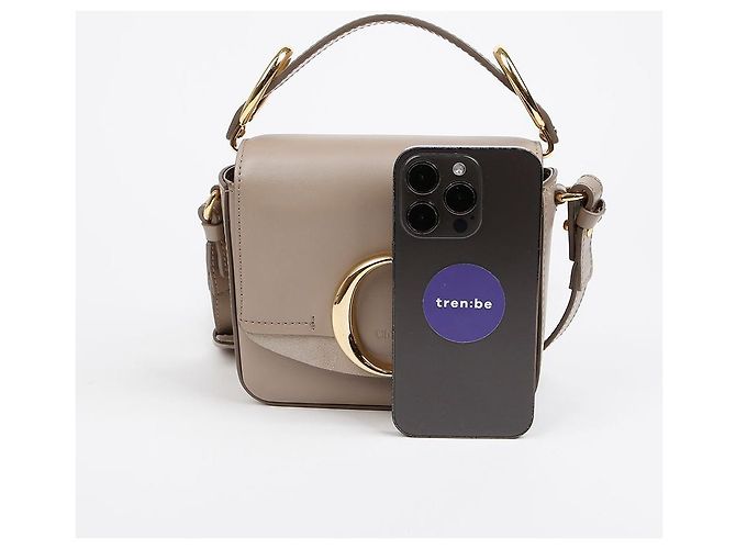 Chloé Mini Borsa a Tracolla Crossbody con Logo Marrone - vista 6