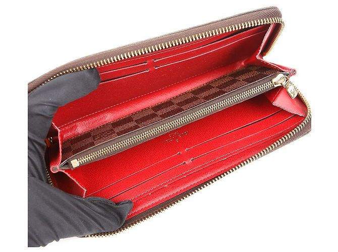 Louis Vuitton Clemence Wallet Damier Ebène Canvas Long Wallet Cherry Brown Braun - Ansicht 10