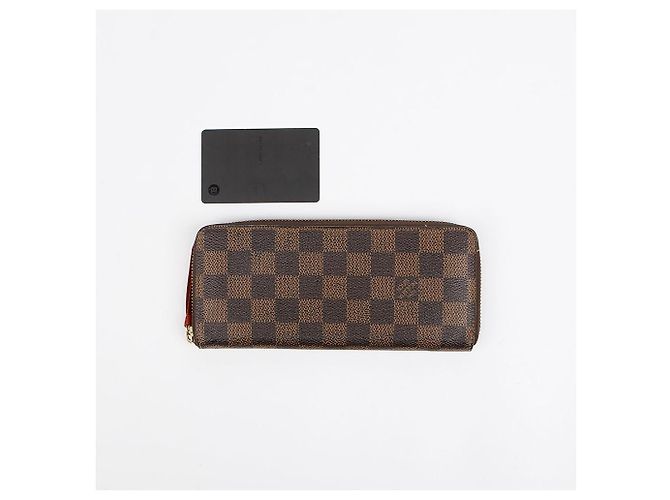 Louis Vuitton Clemence Wallet Damier Ebène Canvas Long Wallet Cherry Brown Braun - Ansicht 11