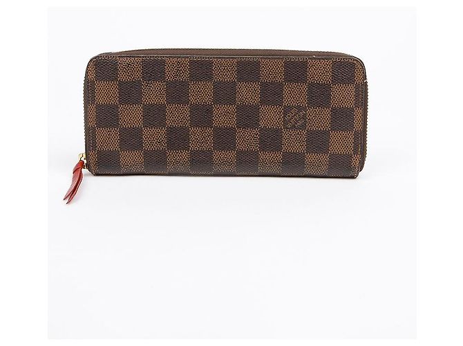 Louis Vuitton Clemence Wallet Damier Ebène Canvas Long Wallet Cherry Brown Braun - Ansicht 2