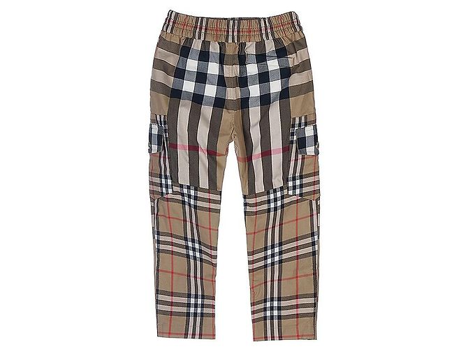 Burberry Pantaloni cargo Gordon in cotone a quadri contrastanti Multicolore - vista 2