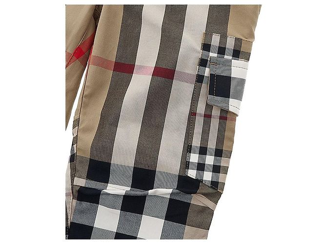 Burberry Pantaloni cargo Gordon in cotone a quadri contrastanti Multicolore - vista 5