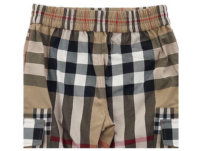 Burberry Pantaloni cargo Gordon in cotone a quadri contrastanti Multicolore - vista 7
