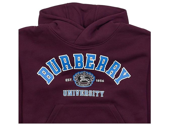 Burberry Moletom de algodão com gráfico Talbot College Preto - vista 3
