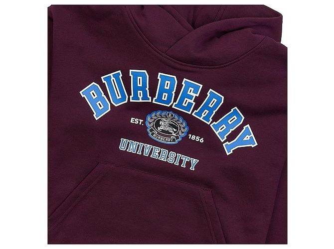 Burberry Moletom de algodão com gráfico Talbot College Preto - vista 6