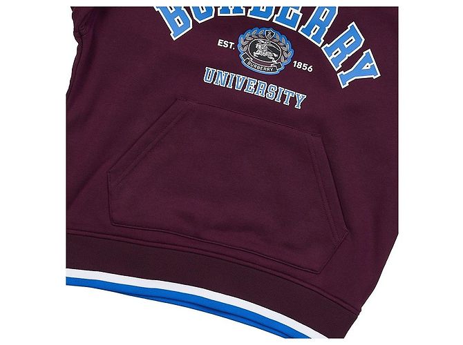 Burberry Moletom de algodão com gráfico Talbot College Preto - vista 7
