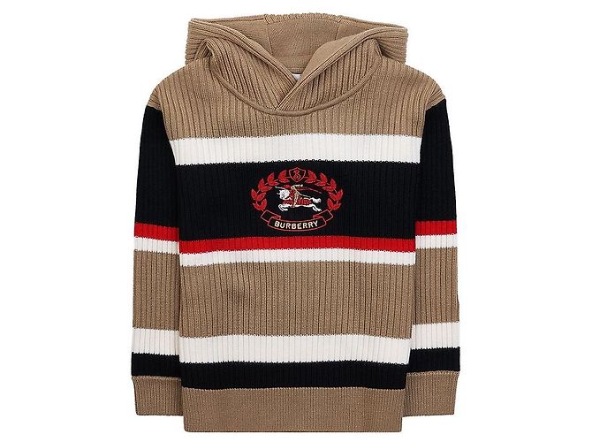 Burberry Sudadera de lana bordada para niño EKD GRAYSEN STRIPE Multicolor - vista 10