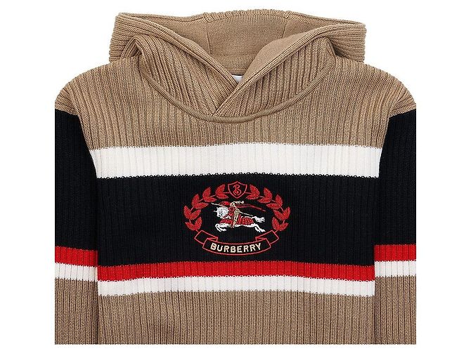 Burberry Sudadera de lana bordada para niño EKD GRAYSEN STRIPE Multicolor - vista 3
