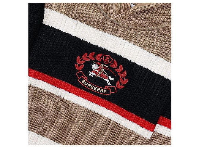 Burberry Sudadera de lana bordada para niño EKD GRAYSEN STRIPE Multicolor - vista 6