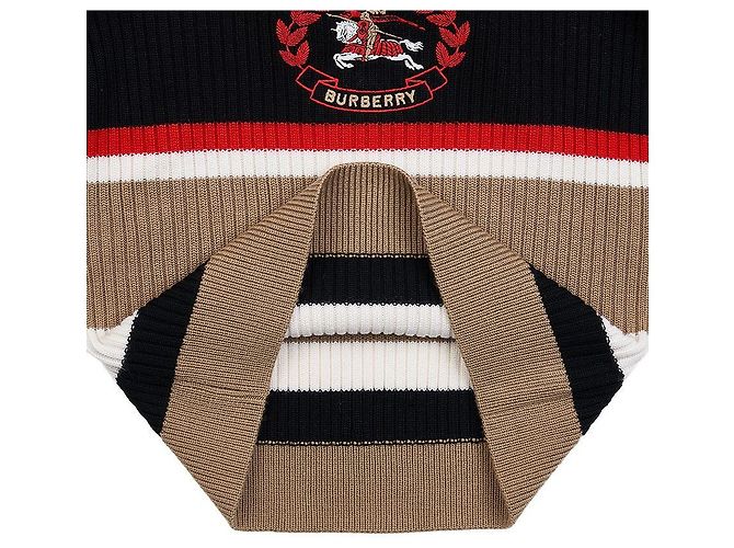 Burberry Sudadera de lana bordada para niño EKD GRAYSEN STRIPE Multicolor - vista 8