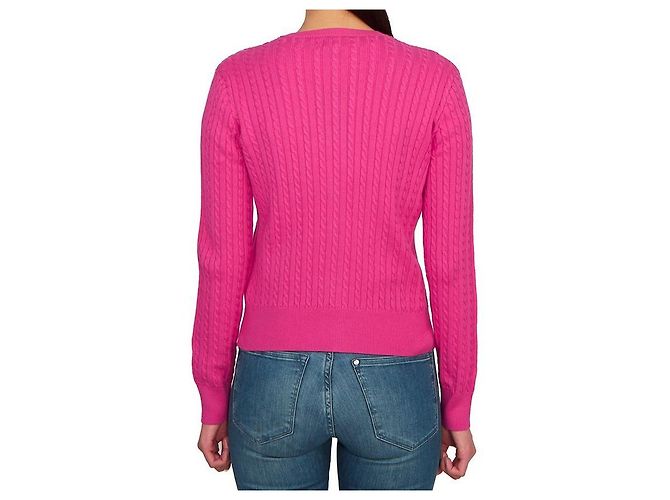 Ralph Lauren Strickjacke mit Zopfmuster für Kinder ROSA (Größe für Erwachsene verfügbar) Pink - Ansicht 5