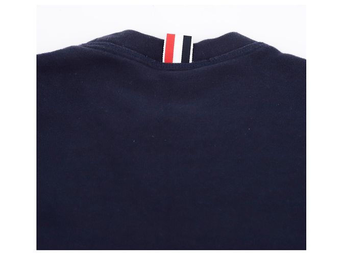 Thom Browne Classic Engineered Sweatshirt mit diagonalen Streifen für Herren Navy Blau - Ansicht 10