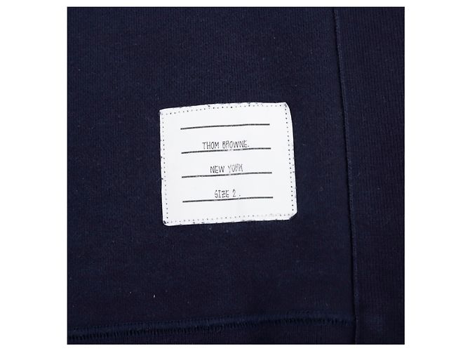 Thom Browne Classic Engineered Sweatshirt mit diagonalen Streifen für Herren Navy Blau - Ansicht 5