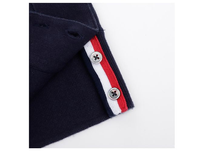Thom Browne Classic Engineered Sweatshirt mit diagonalen Streifen für Herren Navy Blau - Ansicht 6
