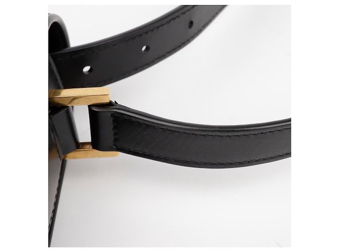 Saint Laurent Borsa a tracolla Sorellino Medium Black con finiture dorate Nero - vista 10
