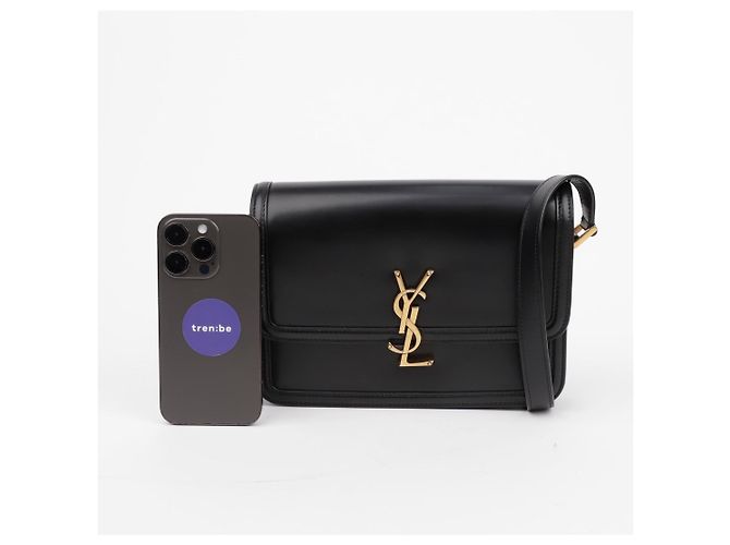 Saint Laurent Borsa a tracolla Sorellino Medium Black con finiture dorate Nero - vista 11