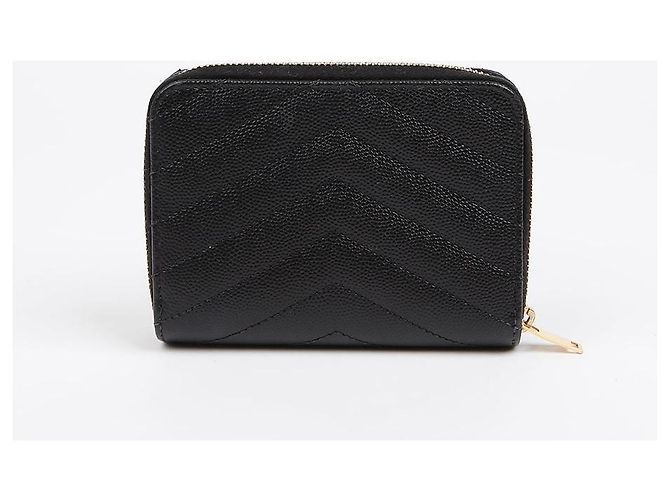 Saint Laurent Cartera redonda compacta Negro - vista 3