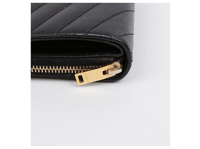 Saint Laurent Cartera redonda compacta Negro - vista 5