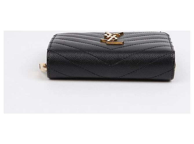 Saint Laurent Cartera redonda compacta Negro - vista 6