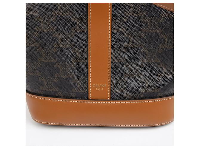 Céline Piccola borsa a tracolla a secchiello Triofe Marrone - vista 3