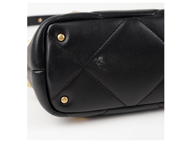Valentino Roman Stud Small Nappa Leder Handtasche Schwarz - Ansicht 7