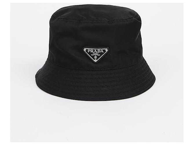 Prada Re-Nylon Bucket Hat mit Triangle Logo Schwarz - Ansicht 2