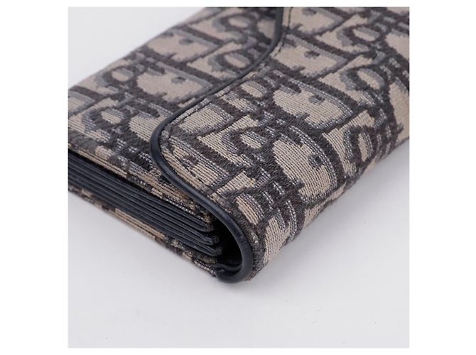 Dior Cartera acordeón Saddle en jacquard Oblique Azul - vista 10