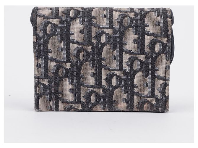 Dior Cartera acordeón Saddle en jacquard Oblique Azul - vista 3