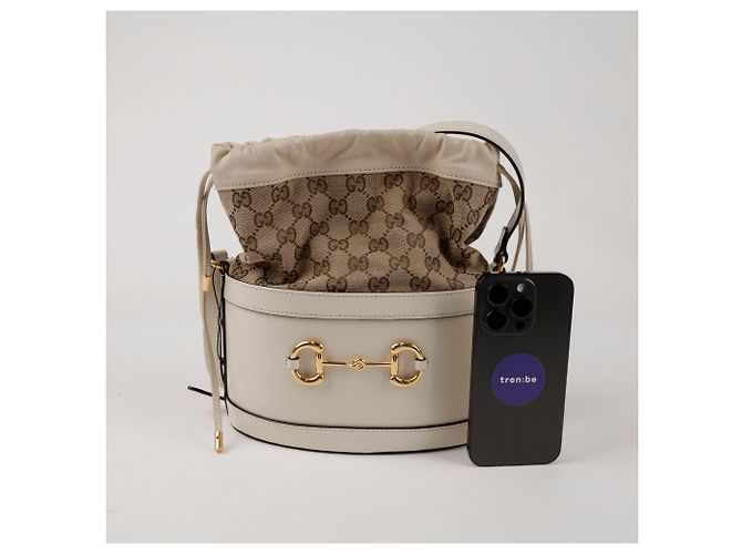 Horsebit 1955 Gucci Horsebit Bucket Bag Weiß - Ansicht 9