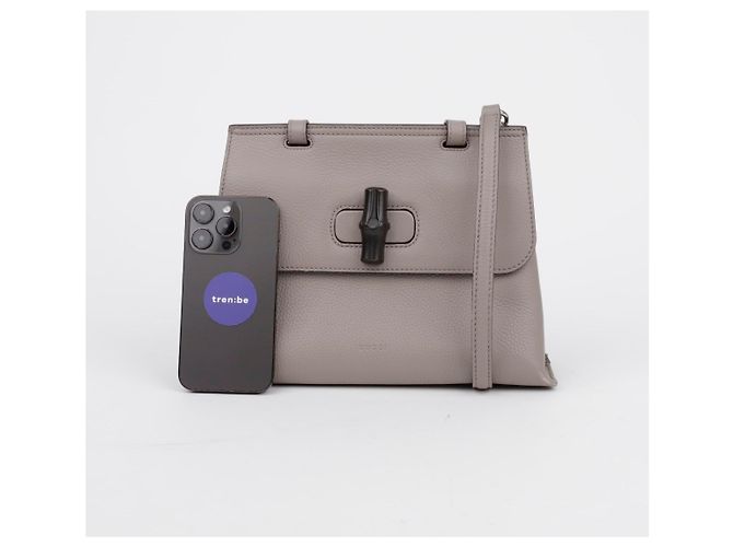 Bamboo Gucci Borsa tote a spalla in bambù Marrone - vista 13