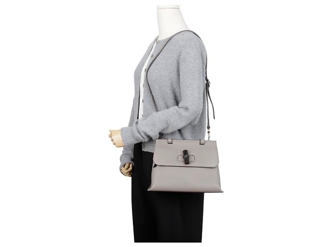 Bamboo Gucci Borsa tote a spalla in bambù Marrone - vista 15