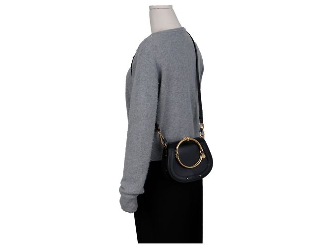 Chloé Piccola borsa tote e borsa a tracolla Nile in pelle nera Nero - vista 11