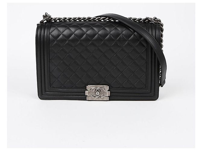 Chanel Borsa a tracolla Boy Large per ragazzo Nero - vista 2
