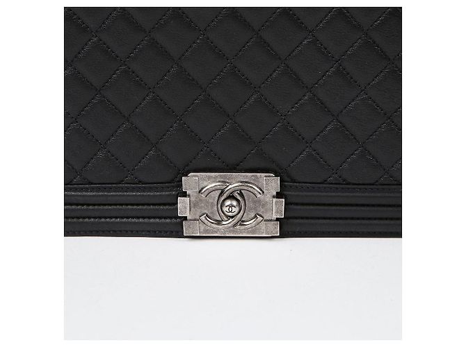 Chanel Borsa a tracolla Boy Large per ragazzo Nero - vista 3