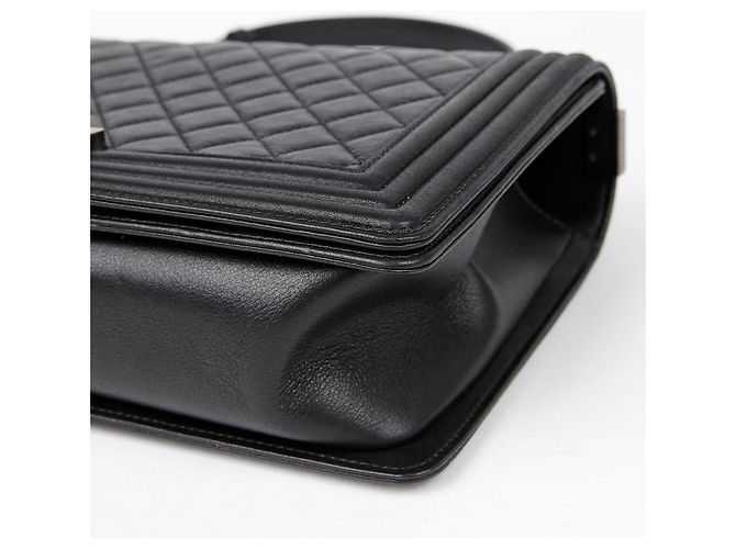 Chanel Borsa a tracolla Boy Large per ragazzo Nero - vista 7