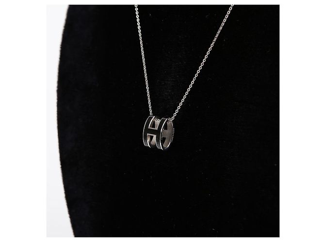 Hermès Collier avec pendentif Popashu Noir - vue 4