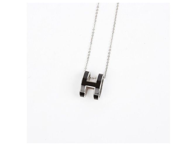 Hermès Collier avec pendentif Popashu Noir - vue 6
