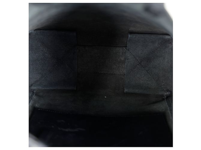 Céline Vertikaler kleiner Leder-Cabas Schultertasche Schwarz - Ansicht 11