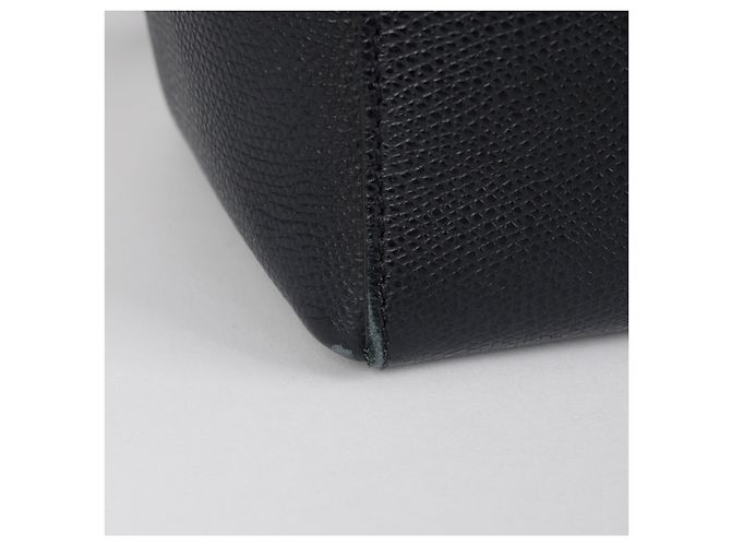 Céline Vertikaler kleiner Leder-Cabas Schultertasche Schwarz - Ansicht 3
