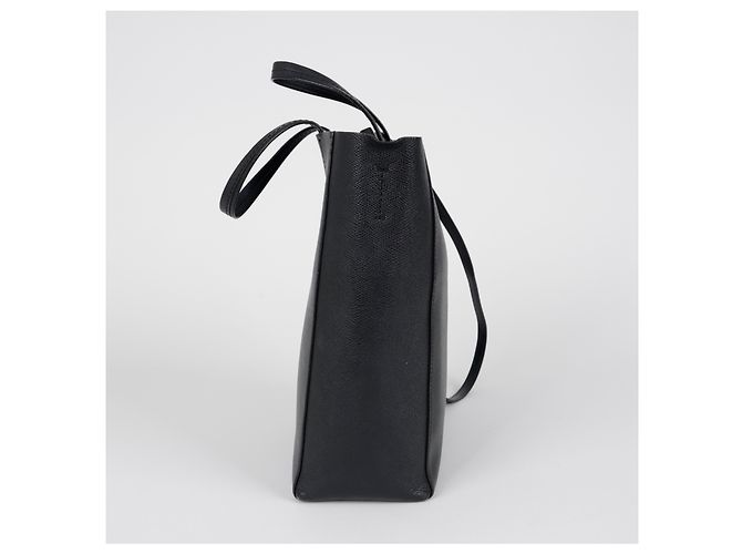 Céline Vertikaler kleiner Leder-Cabas Schultertasche Schwarz - Ansicht 4