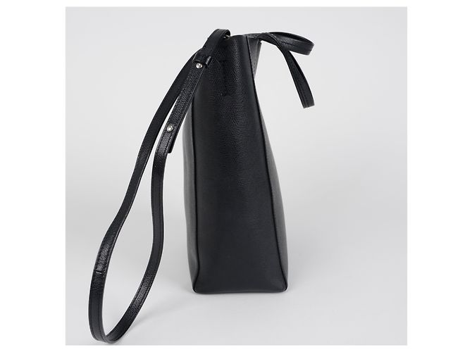 Céline Vertikaler kleiner Leder-Cabas Schultertasche Schwarz - Ansicht 6