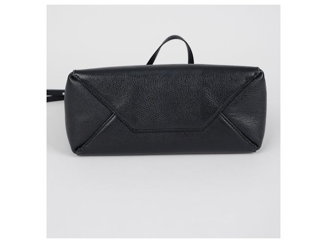 Céline Vertikaler kleiner Leder-Cabas Schultertasche Schwarz - Ansicht 8