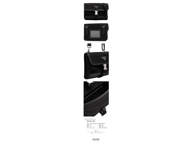 Prada Borsa a tracolla in Re-Nylon Saffiano Nero - vista 2