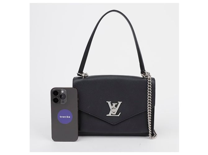 Louis Vuitton Bolsa de ombro e crossbody MyLockMe em couro preto - vista 12