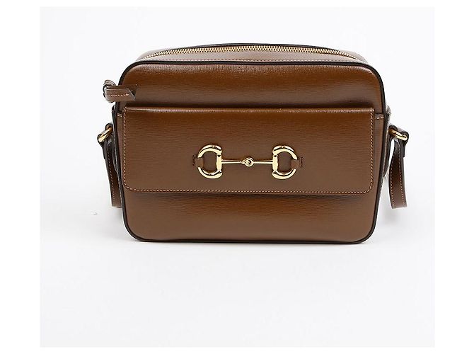 Horsebit 1955 Gucci Piccola borsa a tracolla Horsebit Marrone - vista 2